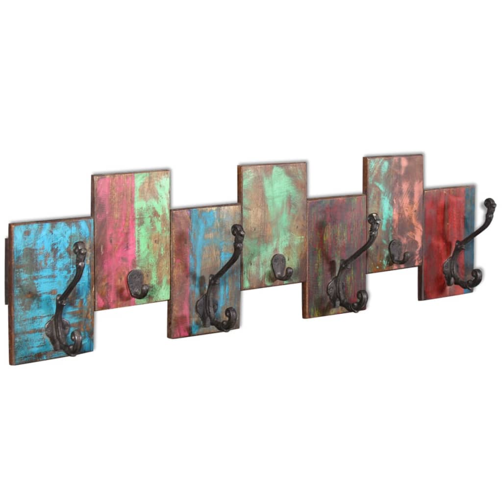 Coat Rack With 7 Hooks Solid Reclaimed Wood