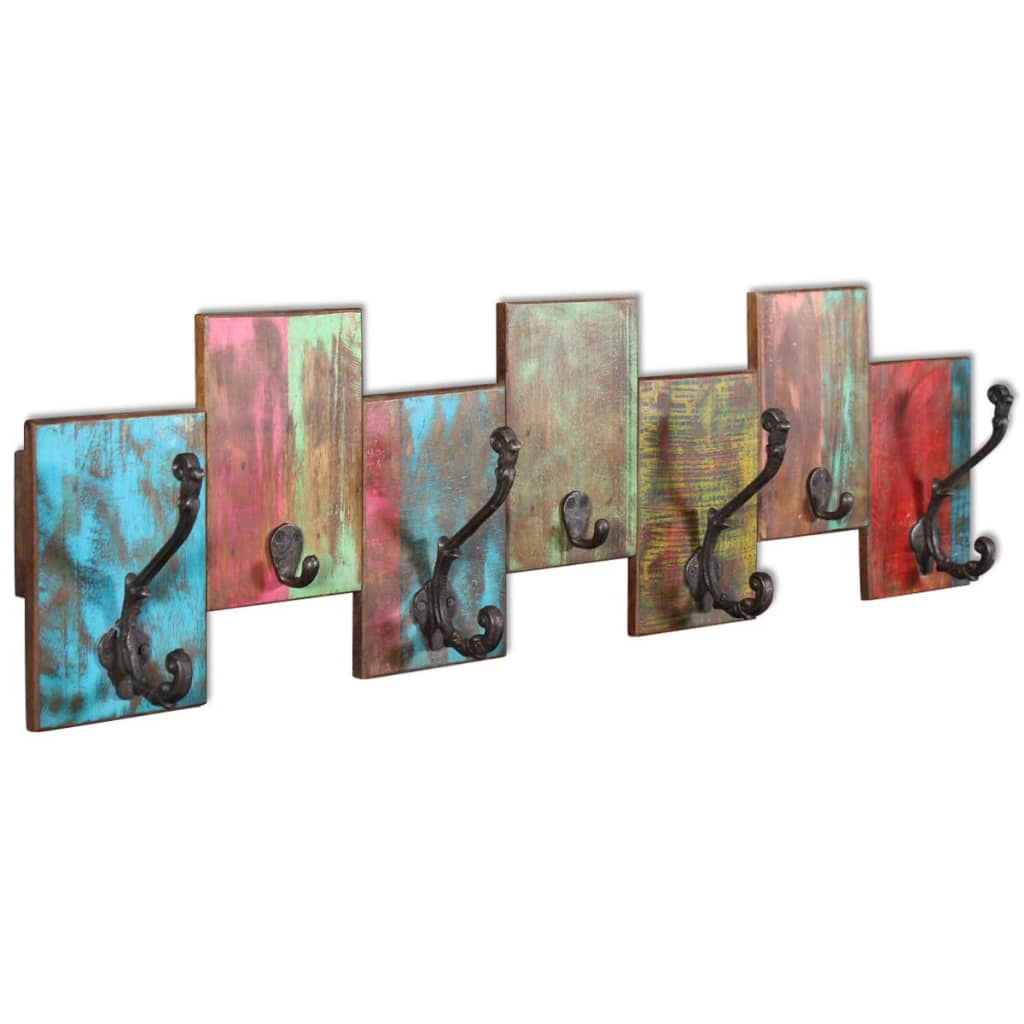 Coat Rack With 7 Hooks Solid Reclaimed Wood