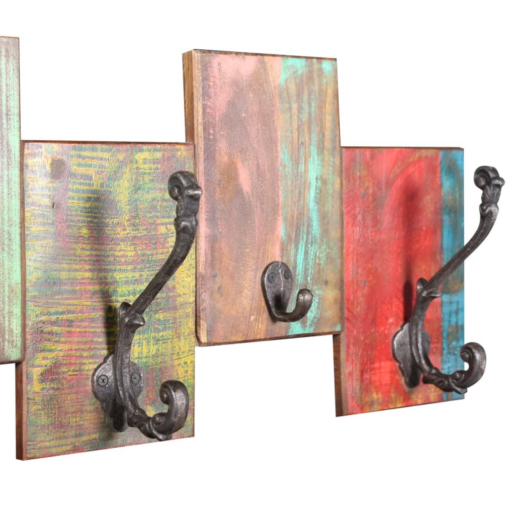 Coat Rack With 7 Hooks Solid Reclaimed Wood