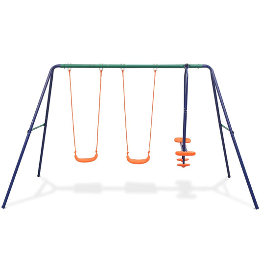 Swing Set With 4 Seats Orange