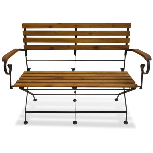 Folding Garden Bench 112 Cm Solid Acacia Wood