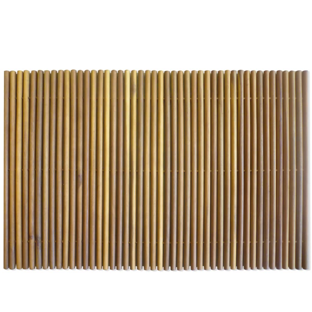 Bath Mat Acacia Wood 80X50 Cm