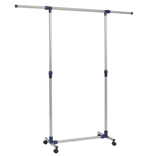 Adjustable Clothes Rack Stainless Steel 165X44X150 Cm Silver