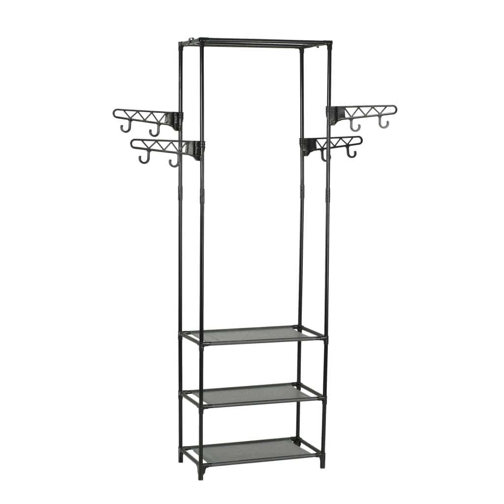 Clothes Rack Steel And Non-Woven Fabric 55X28.5X175 Cm Black