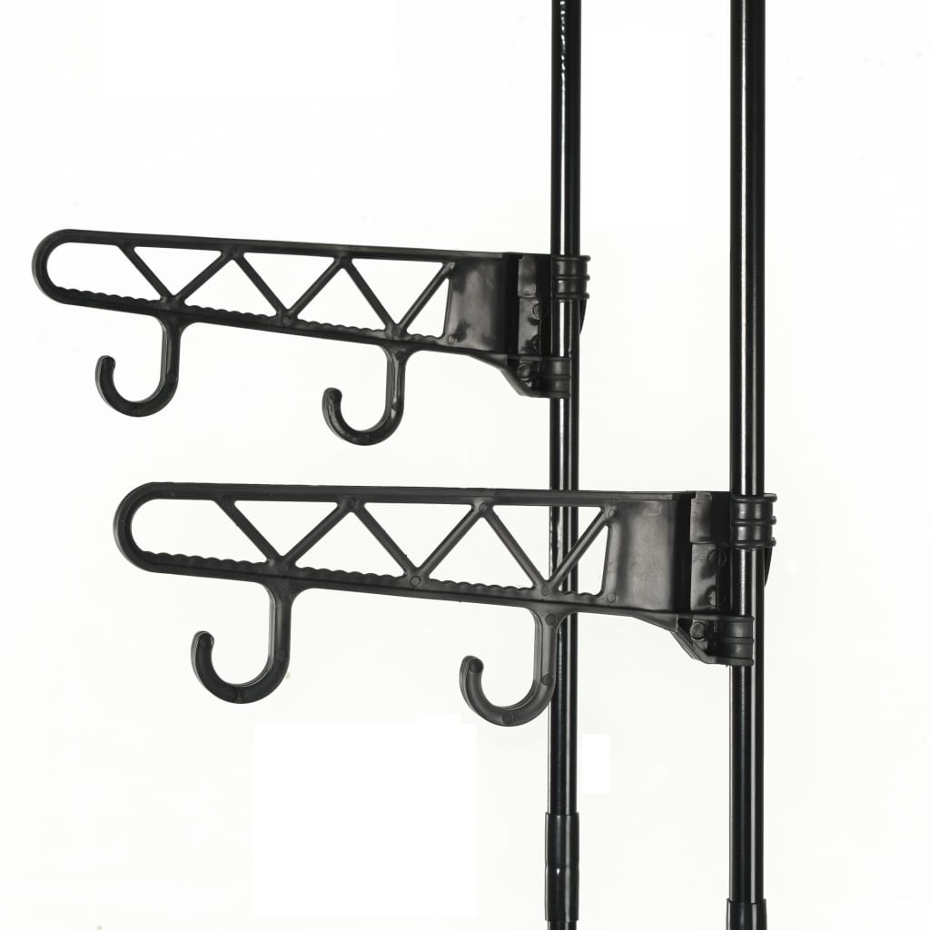Clothes Rack Steel And Non-Woven Fabric 55X28.5X175 Cm Black