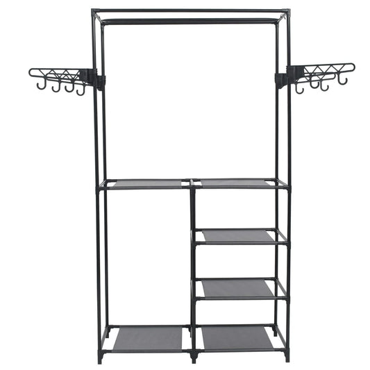 Clothes Rack Steel And Non-Woven Fabric 87X44X158 Cm Black