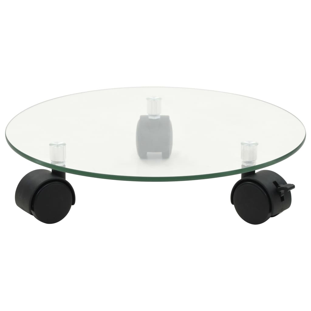 Plant Rollers 2 Pcs Tempered Glass 28 Cm Round