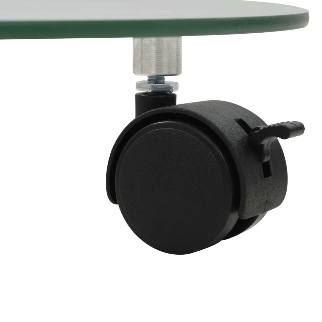 Plant Rollers 2 Pcs Tempered Glass 28 Cm Round