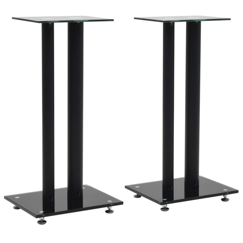 Speaker Stands 2 Pcs Tempered Glass Design