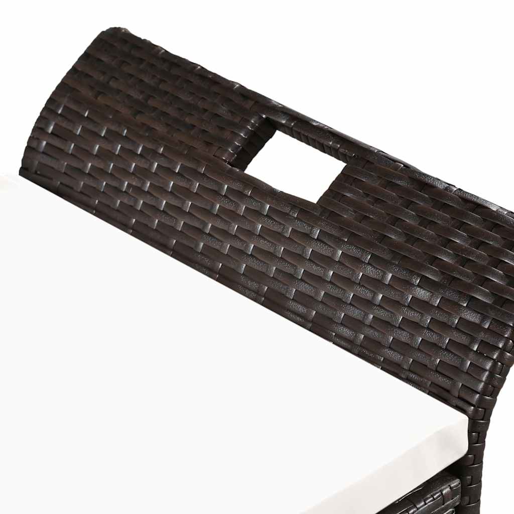 Storage Bench With Cushion 138 Cm Poly Rattan