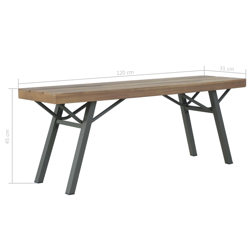 Garden Bench 120 Cm Solid Acacia Wood