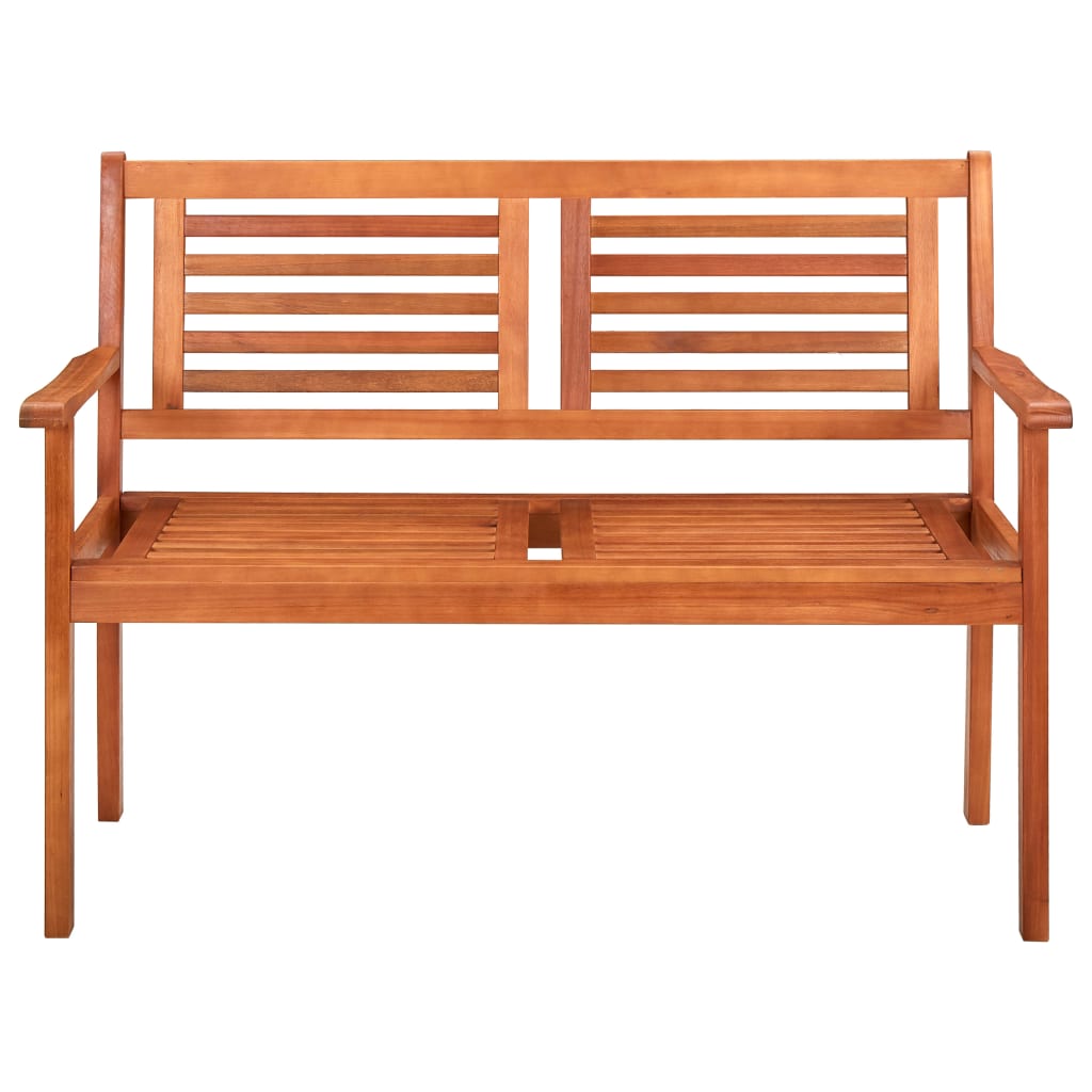 2-Seater Garden Bench 120 Cm Solid Eucalyptus Wood