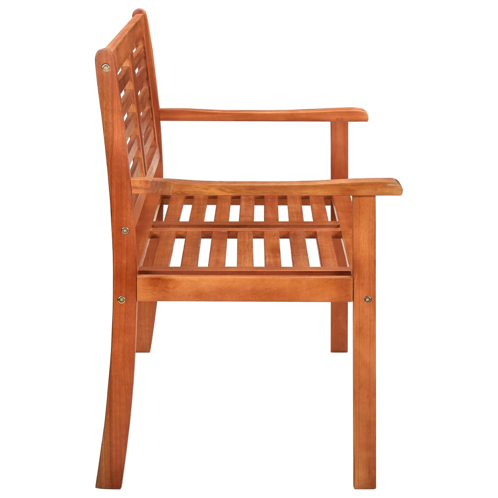 2-Seater Garden Bench 120 Cm Solid Eucalyptus Wood