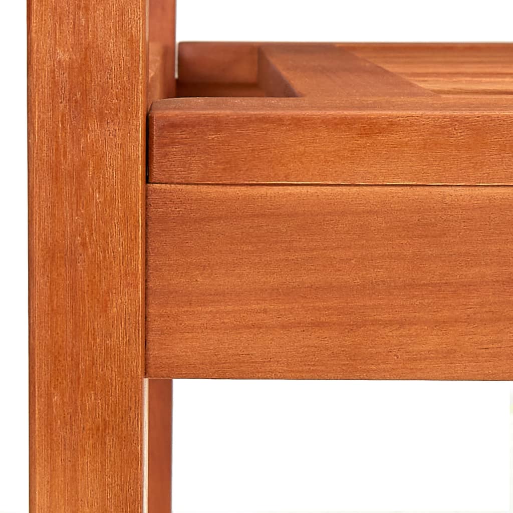 2-Seater Garden Bench 120 Cm Solid Eucalyptus Wood