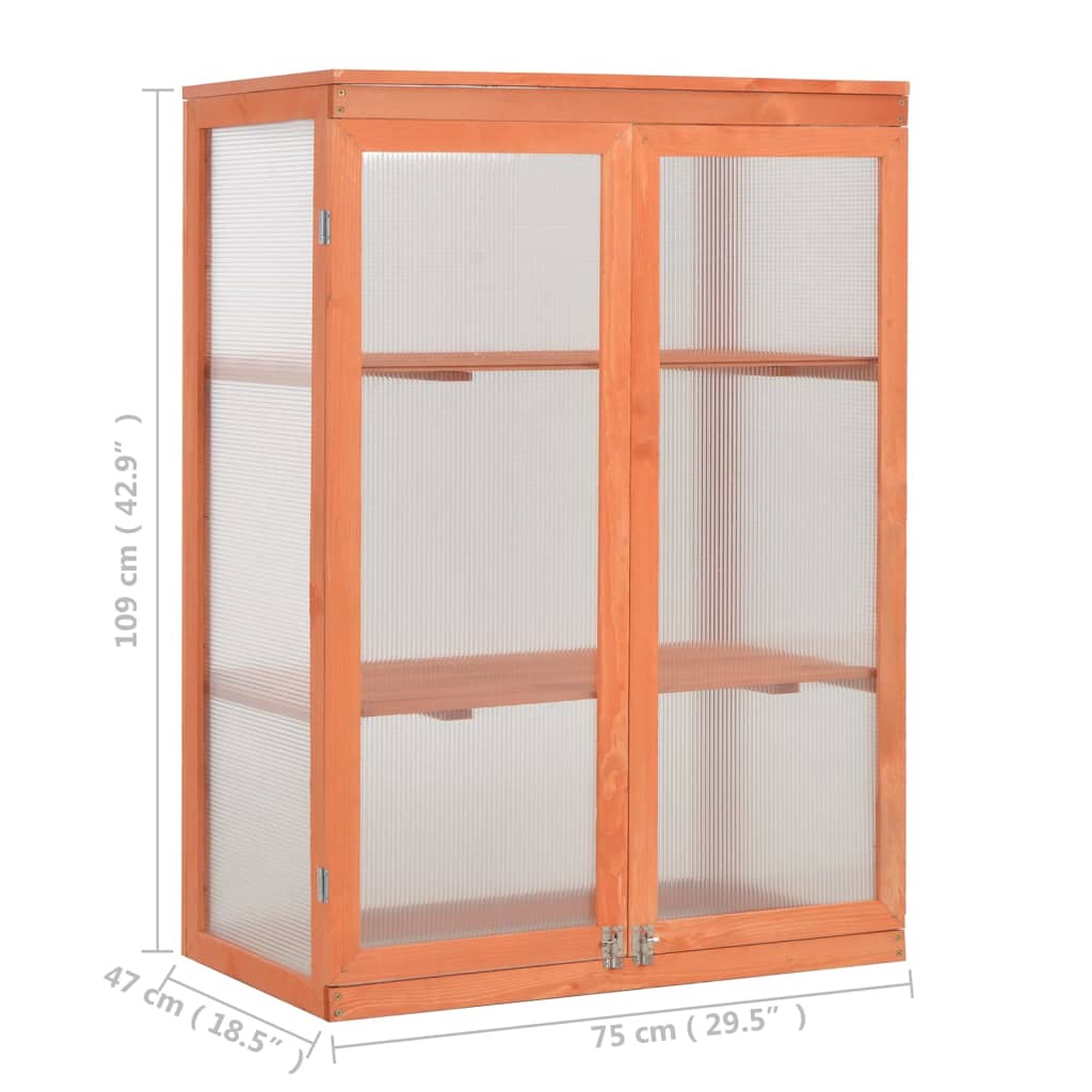 Greenhouse Wood 75X47X109 Cm