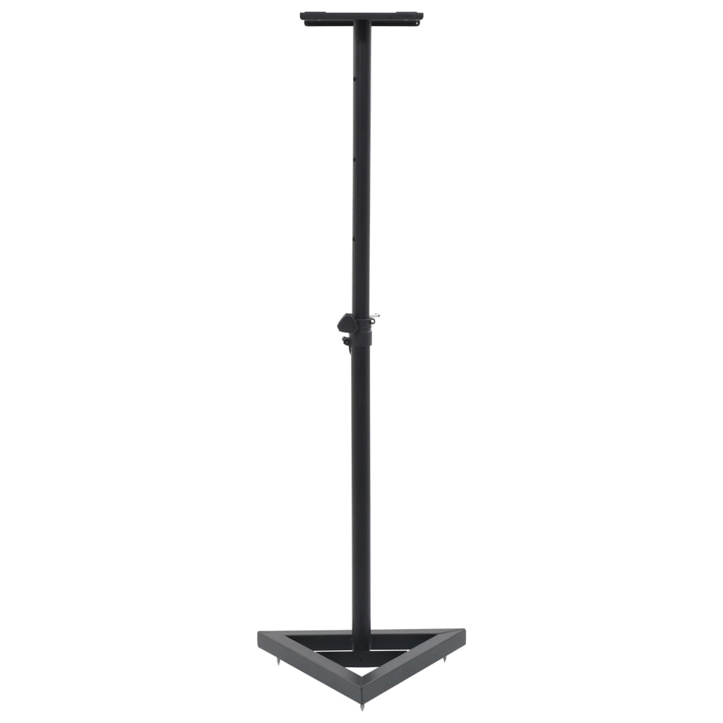 Studio Monitor Speaker Stands 2 Pcs Black Steel