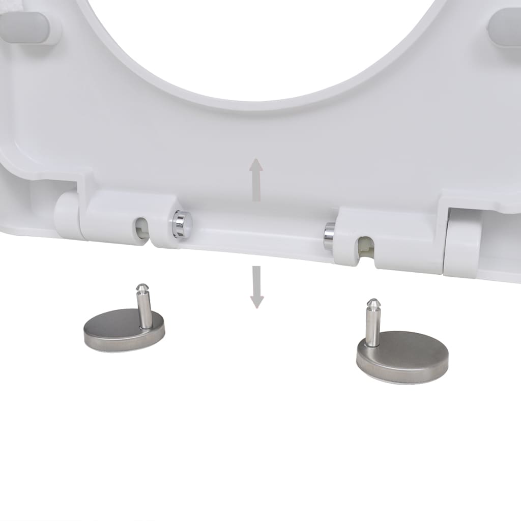Toilet Seats With Soft Close Lids 2 Pcs Plastic White