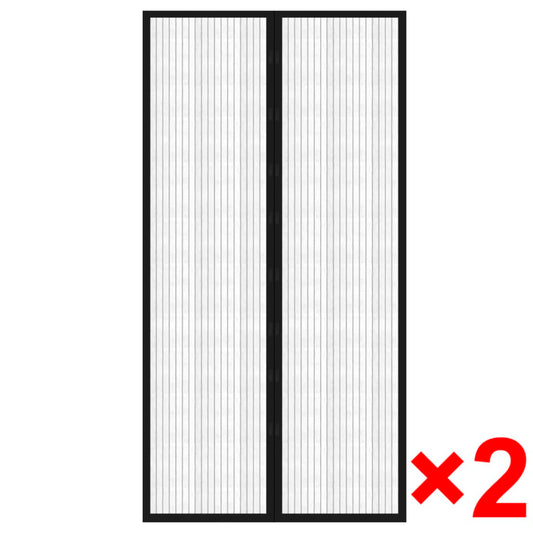 Insect Door Curtain 2 Pcs Magnet Black