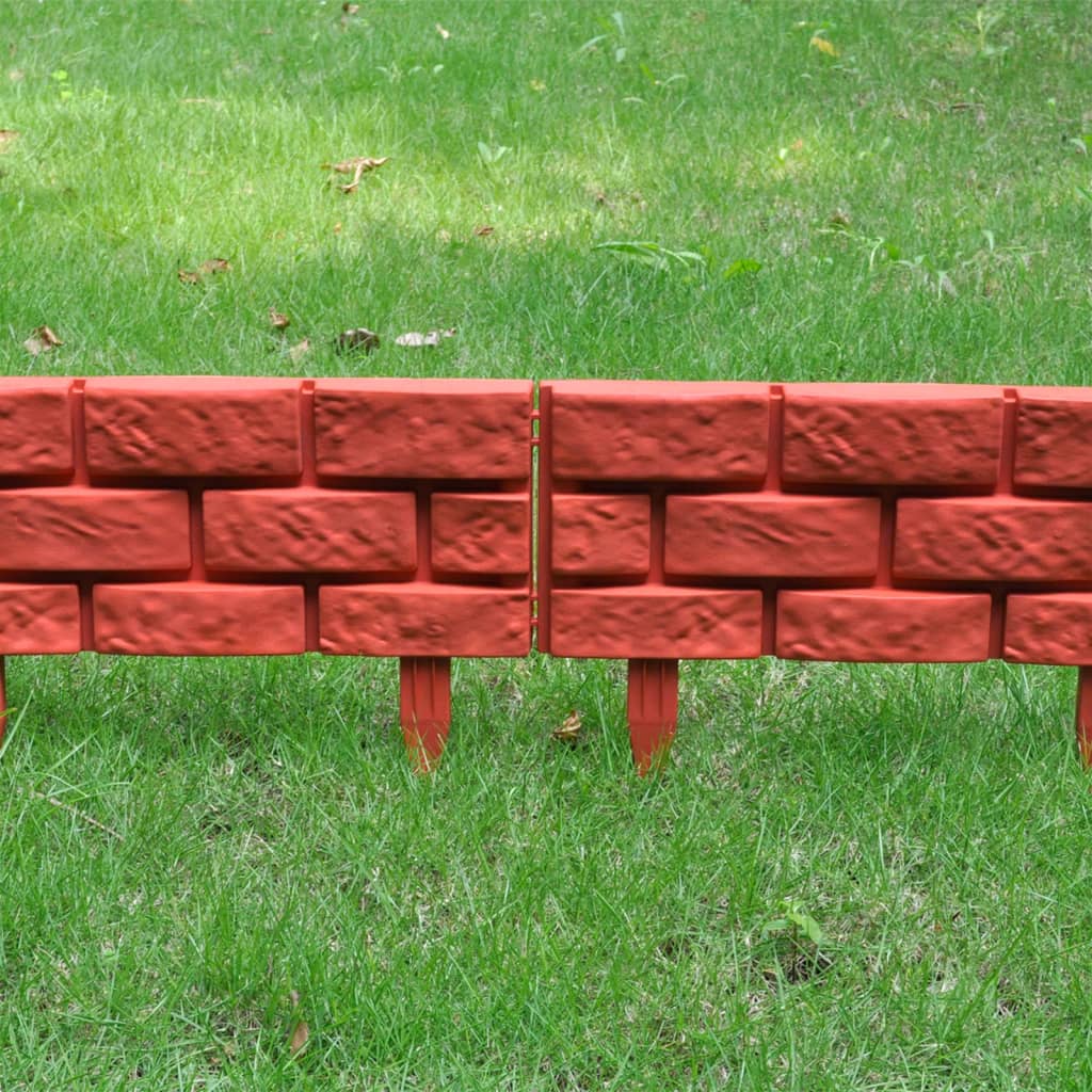 Lawn Divider With Brick Design 11 Pcs