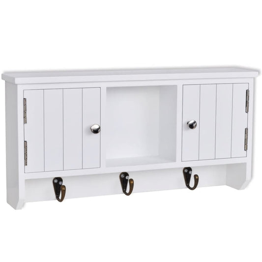 Wall Cabinet For Keys And Jewellery With Doors And Hooks