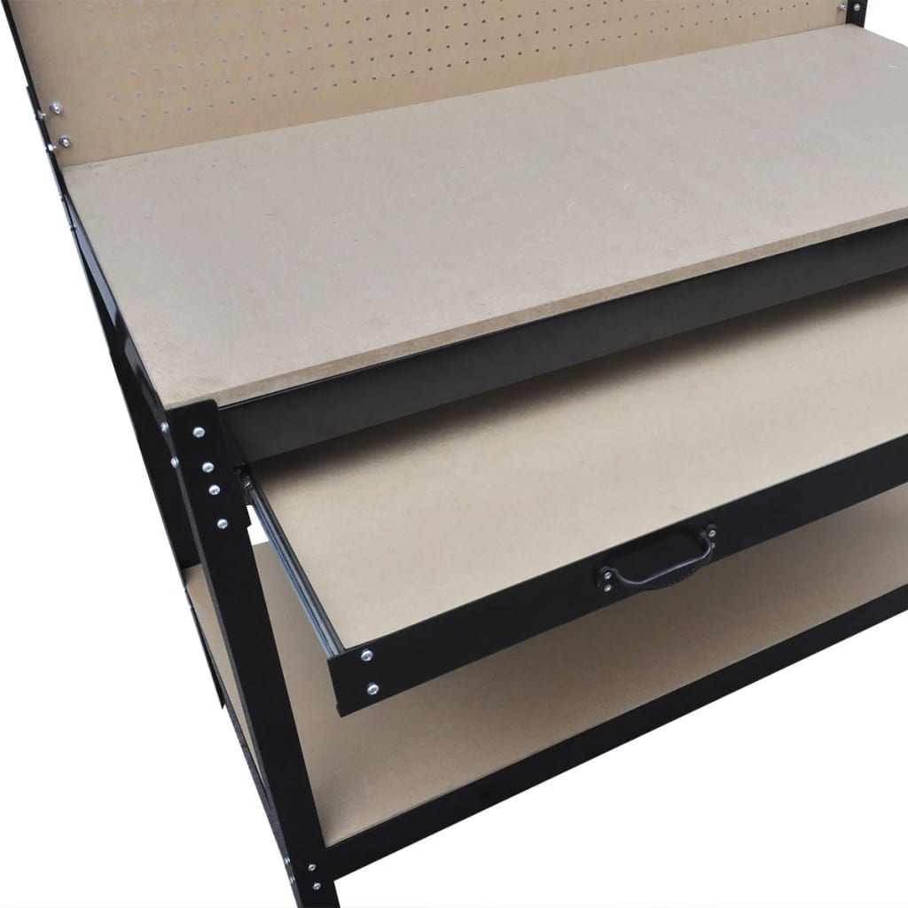 Workbench With Pegboard And Drawer