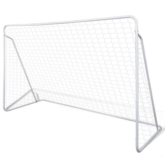 Football Goal Nets Steel 2 Pcs 240X90X150 Cm