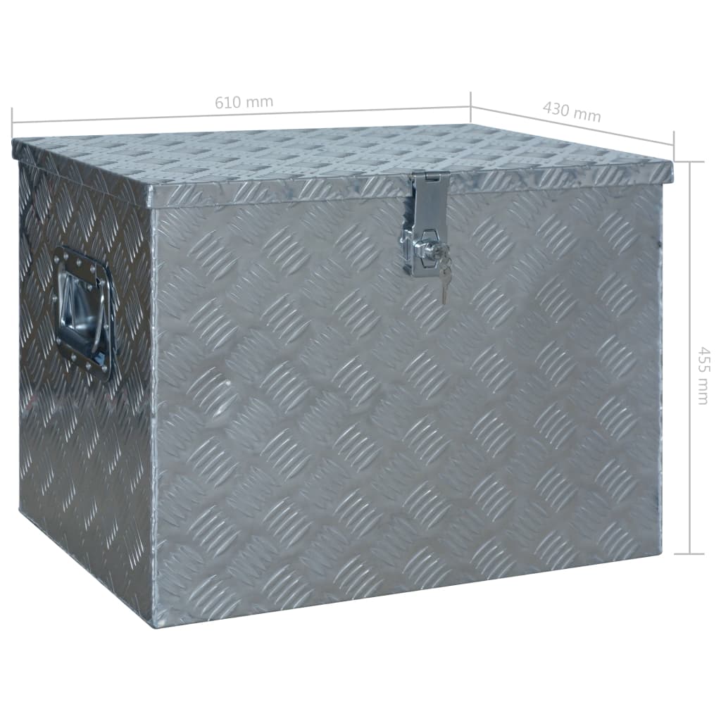Aluminium Box 610X430X455 Mm Silver