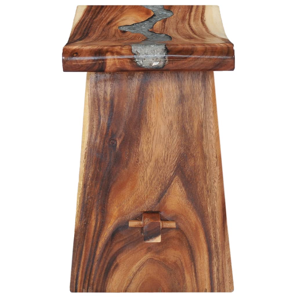 Stool Solid Suar Wood And Polyresin