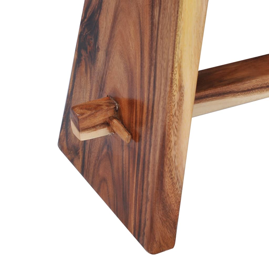 Stool Solid Suar Wood And Polyresin