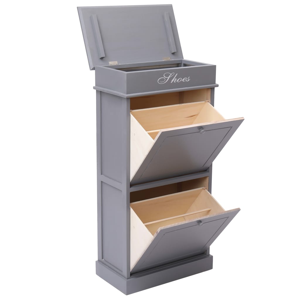 Shoe Cabinet 50X28X98 Cm Paulownia Wood