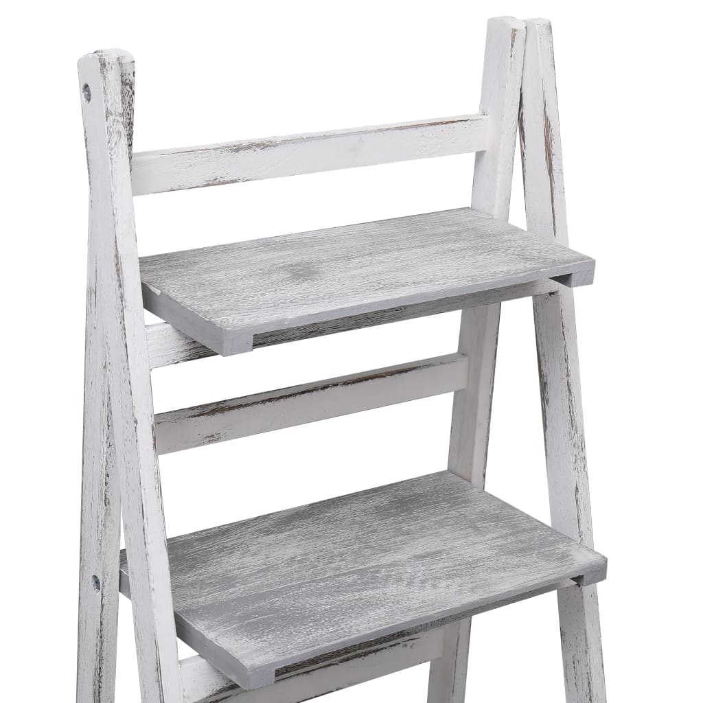 4-Tier Plant Stand Grey 43X33X113 Cm Wood