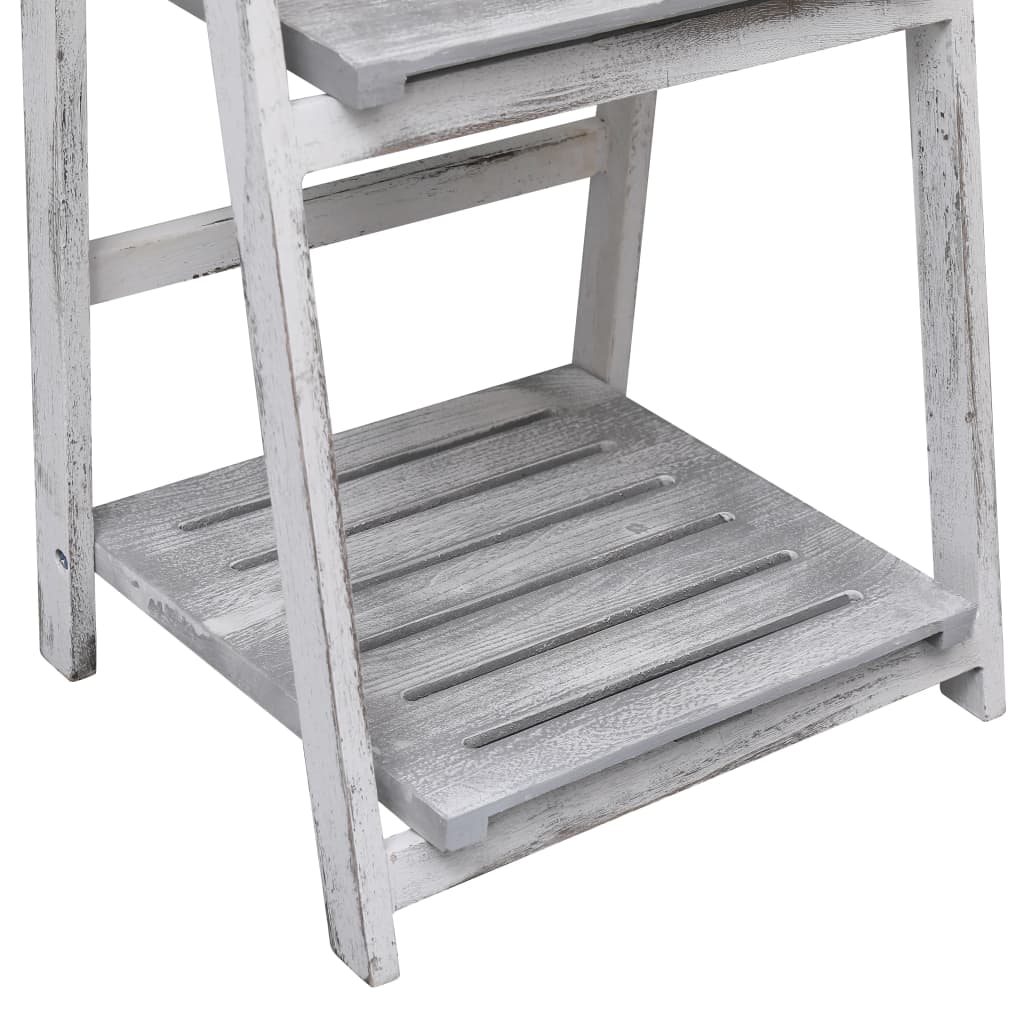 4-Tier Plant Stand Grey 43X33X113 Cm Wood