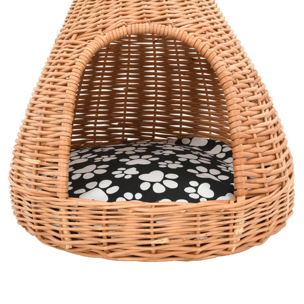 Cat House With Cushion 40X60 Cm Willow Teepee