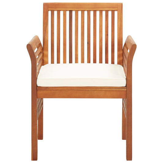 Garden Dining Chair With Cushion Solid Acacia Wood