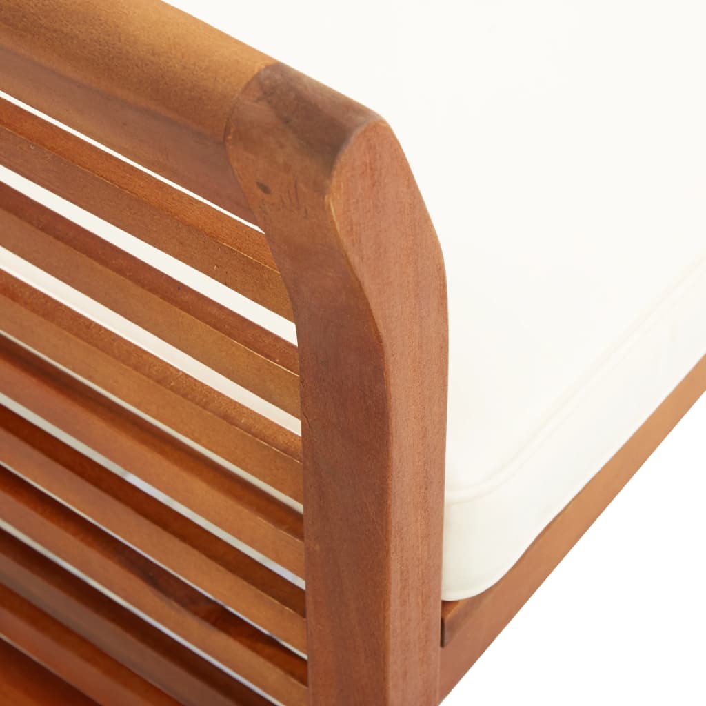 Garden Dining Chair With Cushion Solid Acacia Wood