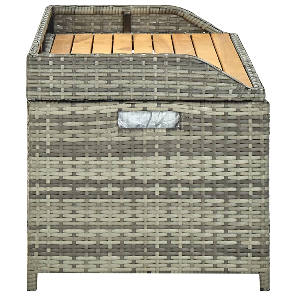 Garden Storage Bench 120 Cm Poly Rattan