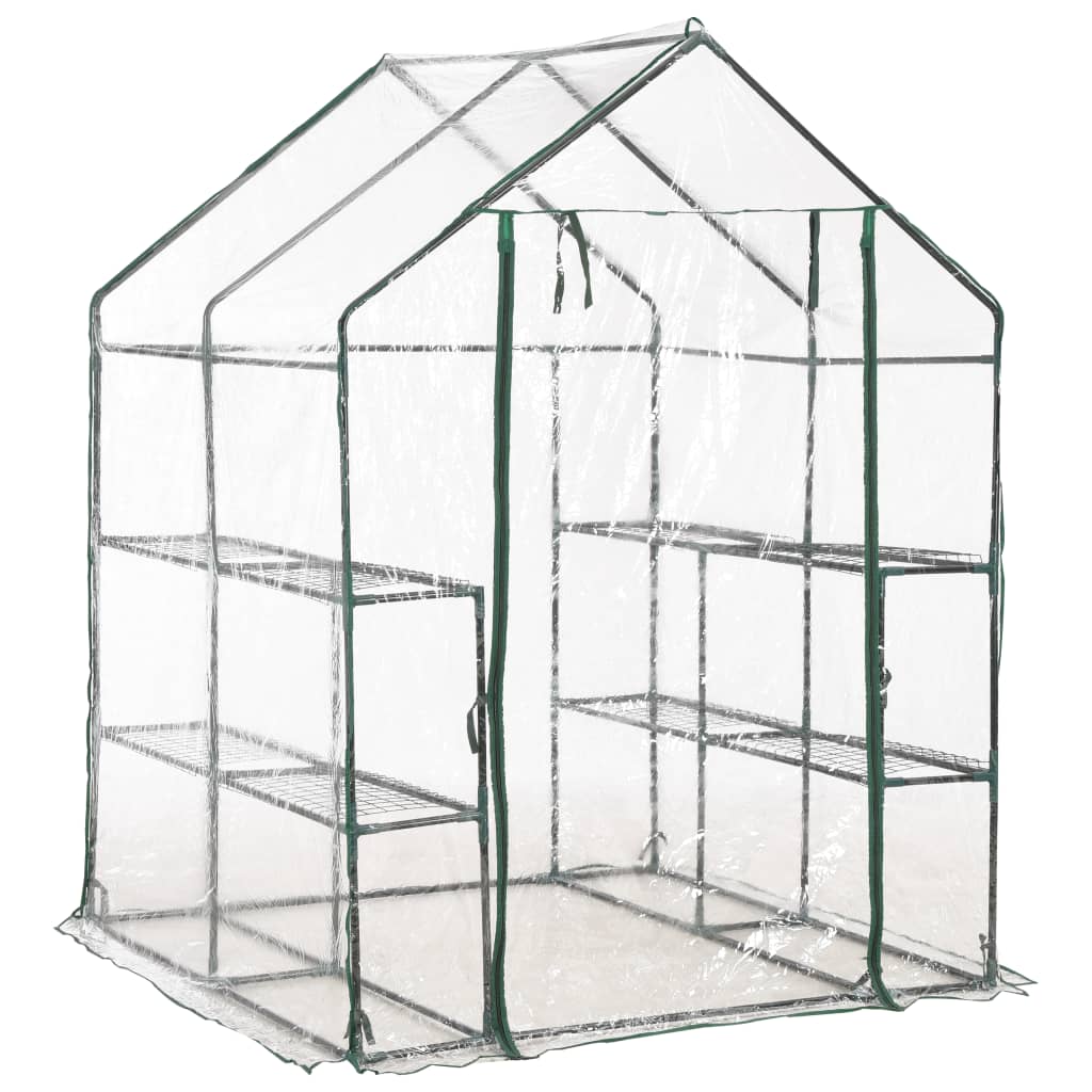Greenhouse With 8 Shelves 143X143X195 Cm