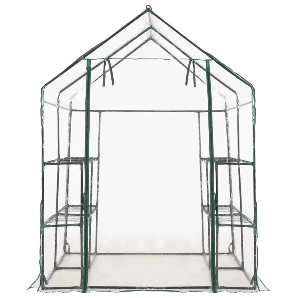 Greenhouse With 8 Shelves 143X143X195 Cm