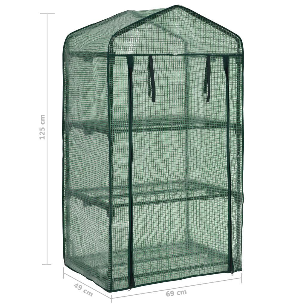 3-Tier Mini Greenhouse 69X49X125 Cm