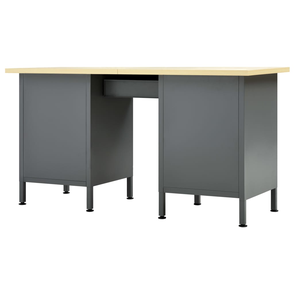 Workbench Black 160X60X85 Cm Steel
