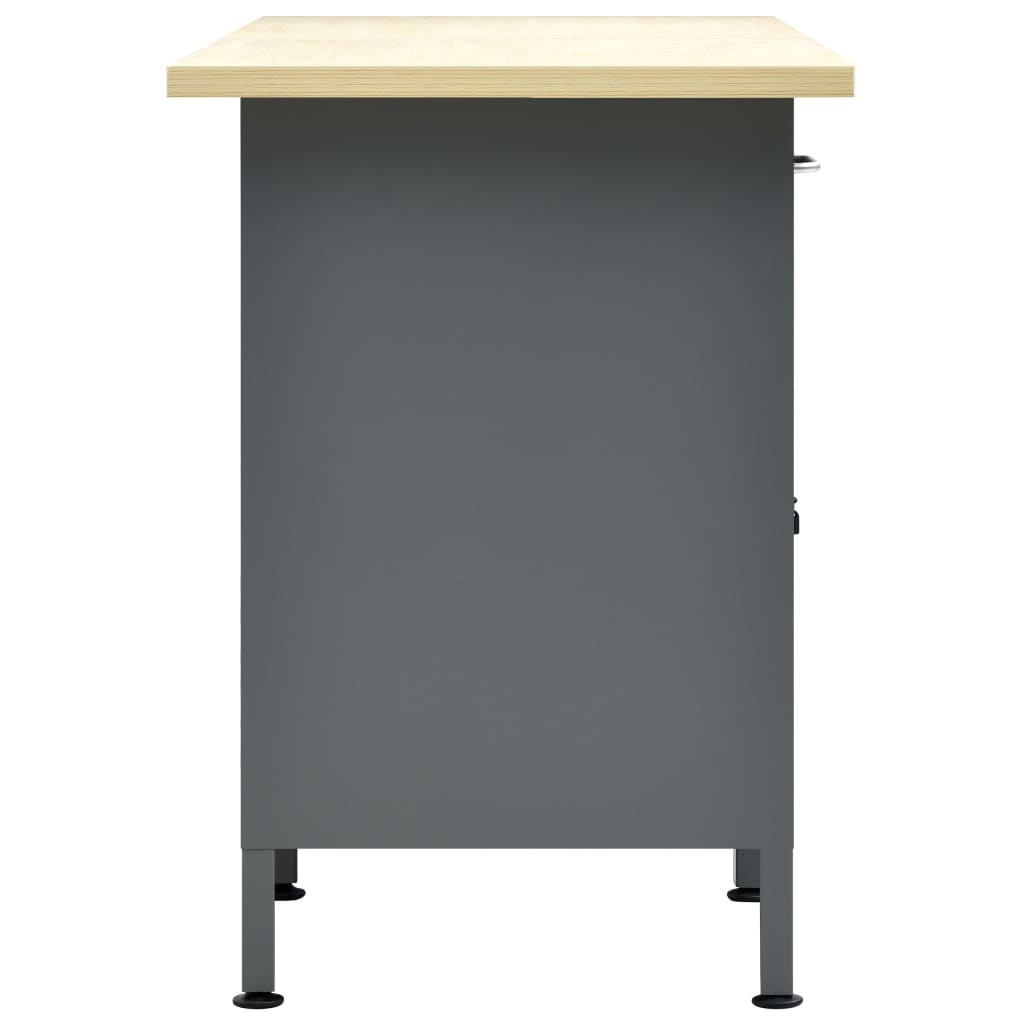 Workbench Black 160X60X85 Cm Steel