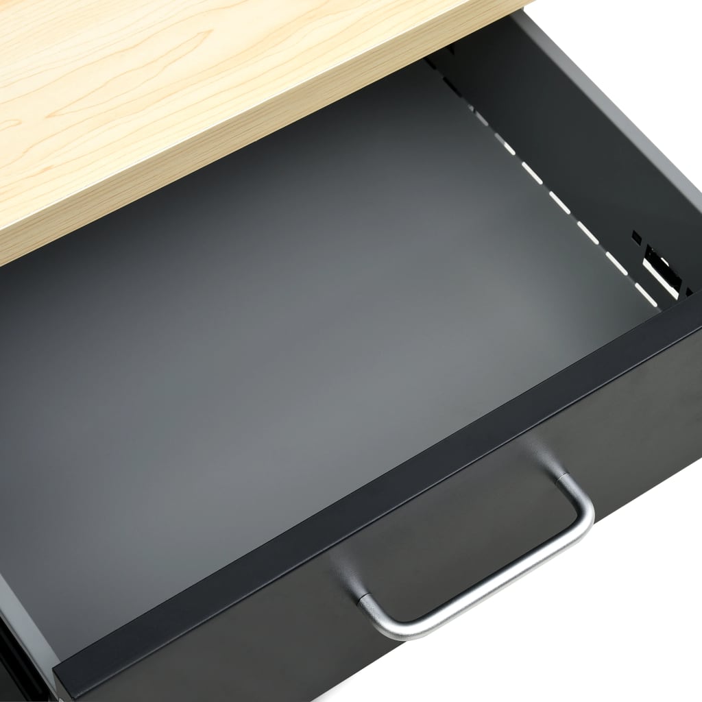 Workbench Black 160X60X85 Cm Steel