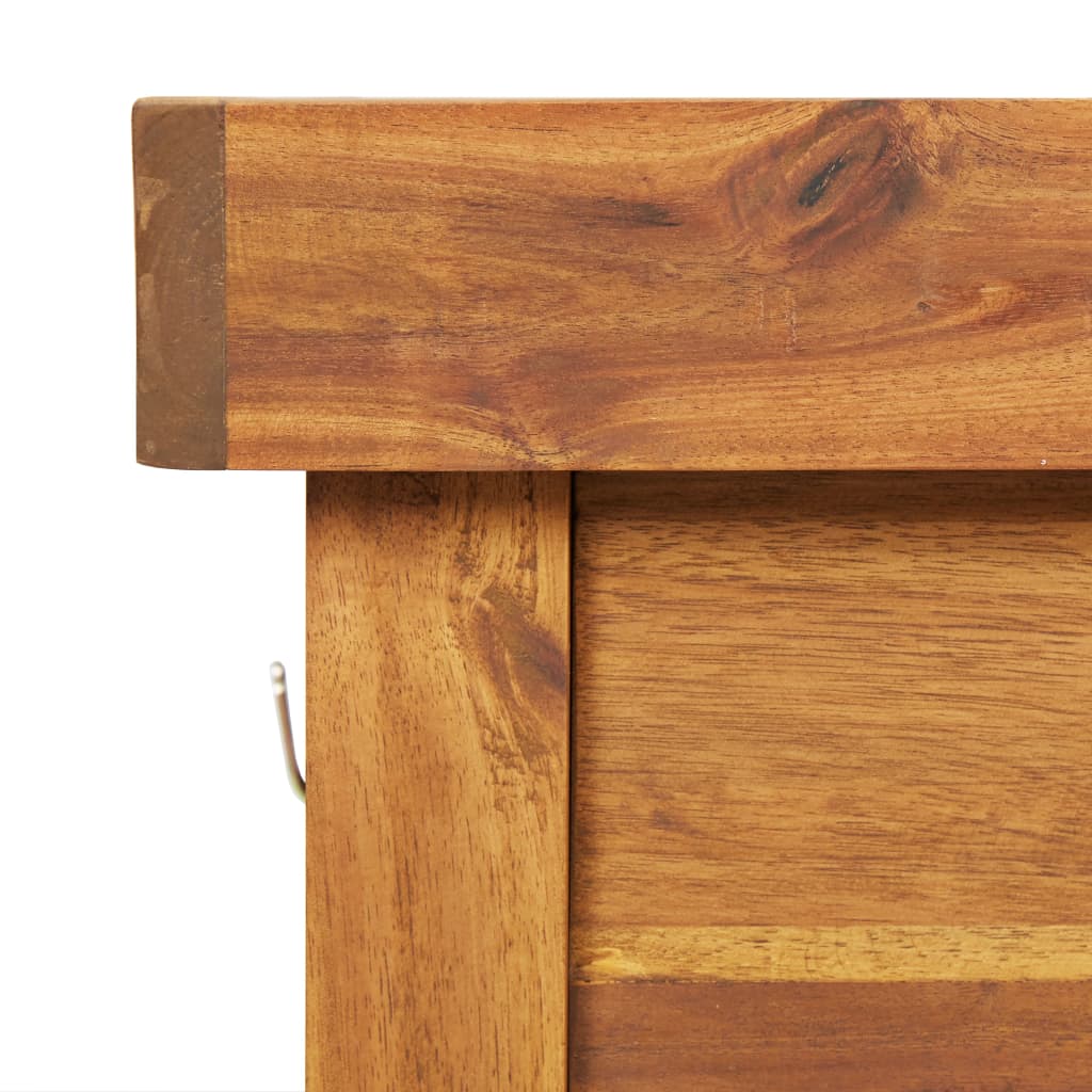Garden Work Bench With Zinc Top Solid Acacia Wood