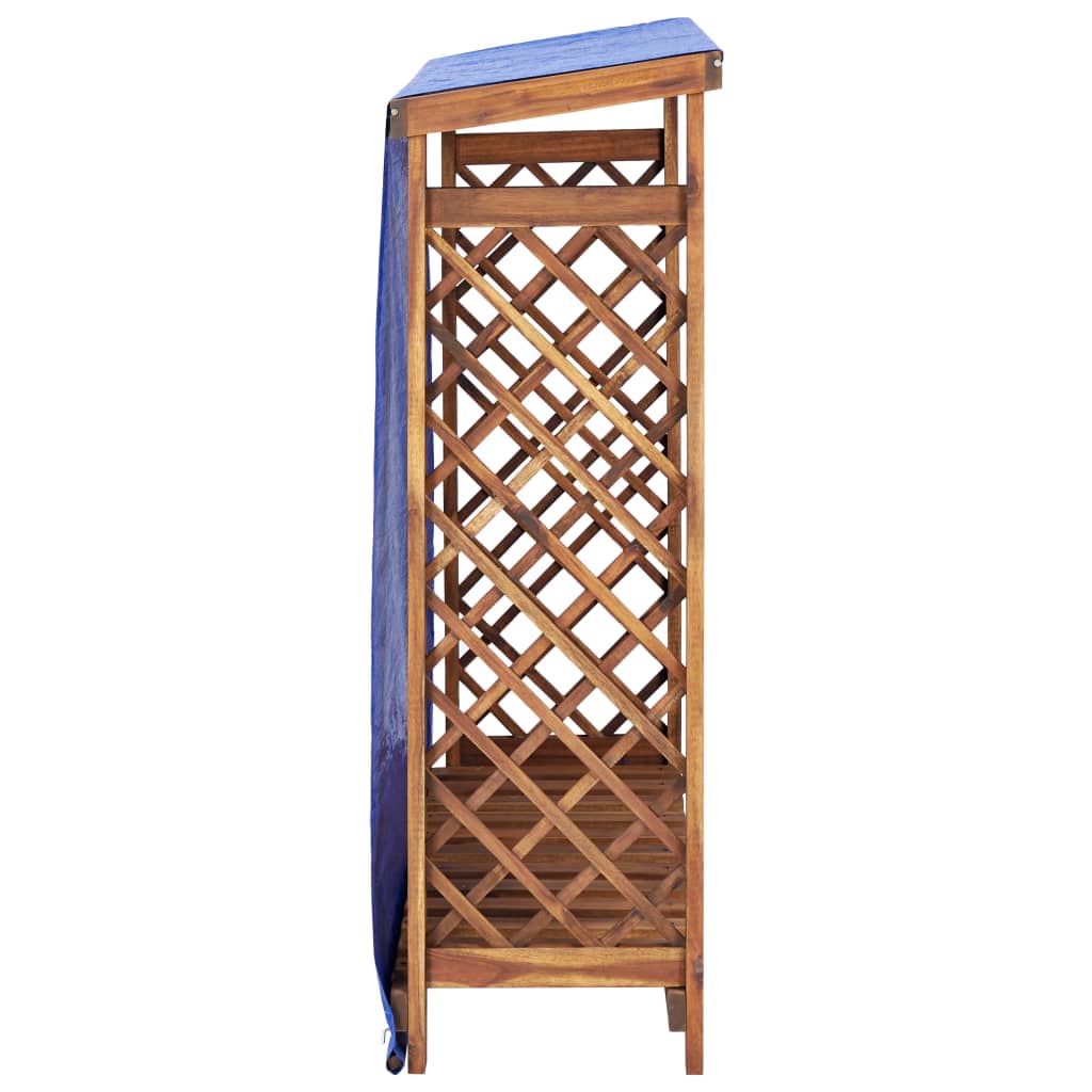 Firewood Storage Shed 105X38X115 Cm Solid Acacia Wood