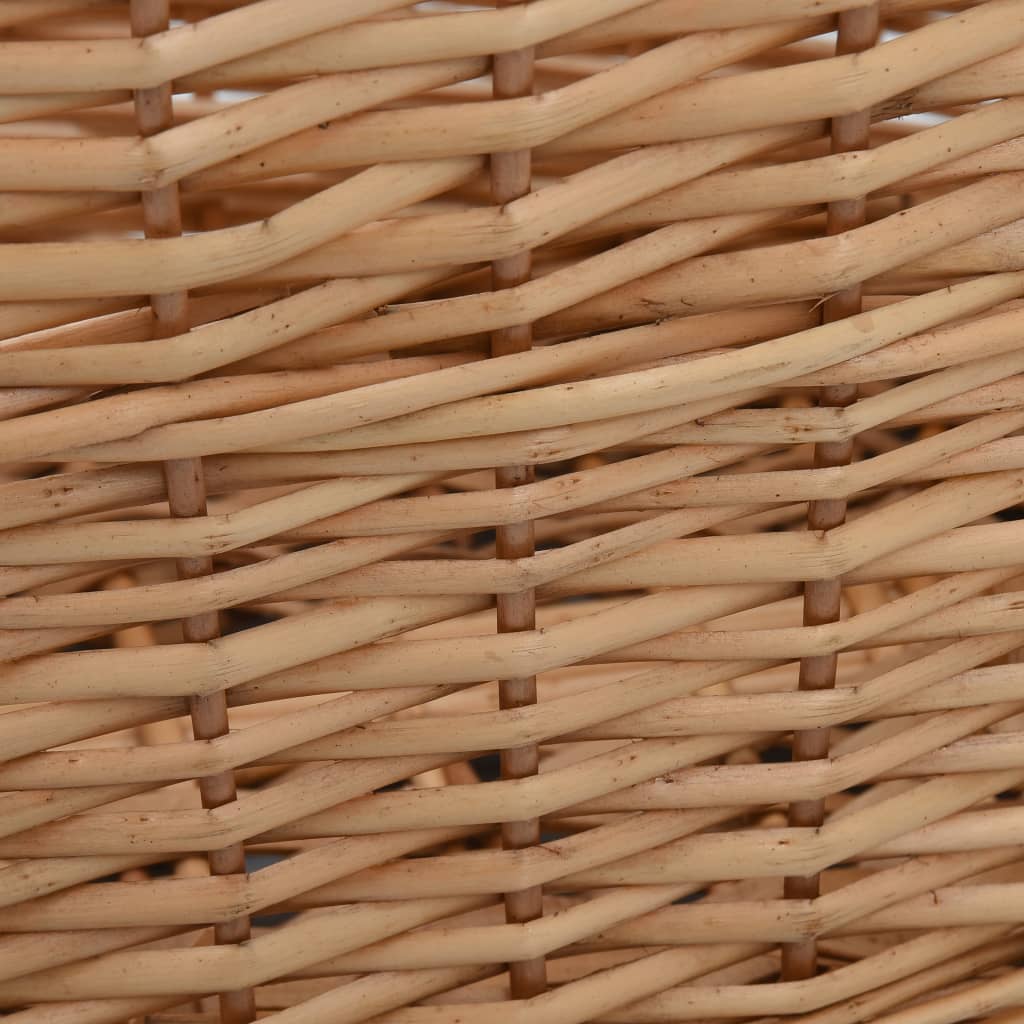 Firewood Basket With Carrying Handles Natural Willow