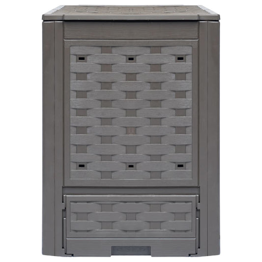 Garden Composters 2 Pcs Brown 60X60X83 Cm Plastic Rattan