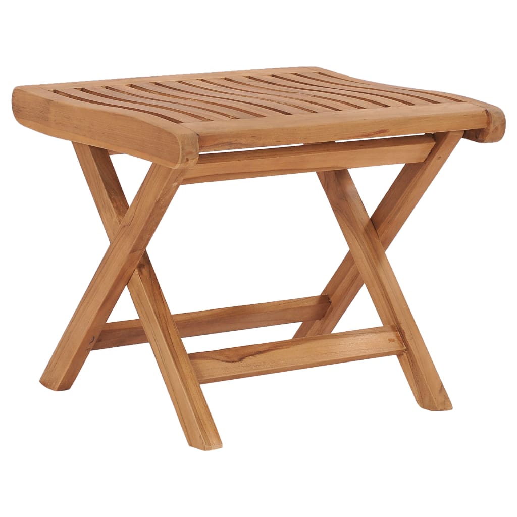 Folding Footrest 46.5X49X41.5 Cm Solid Teak Wood