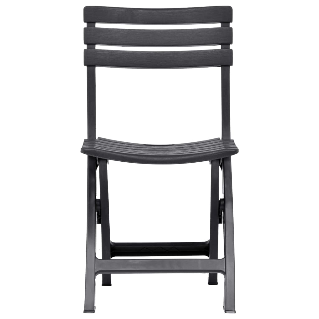 Folding Garden Chairs 2 Pcs Plastic