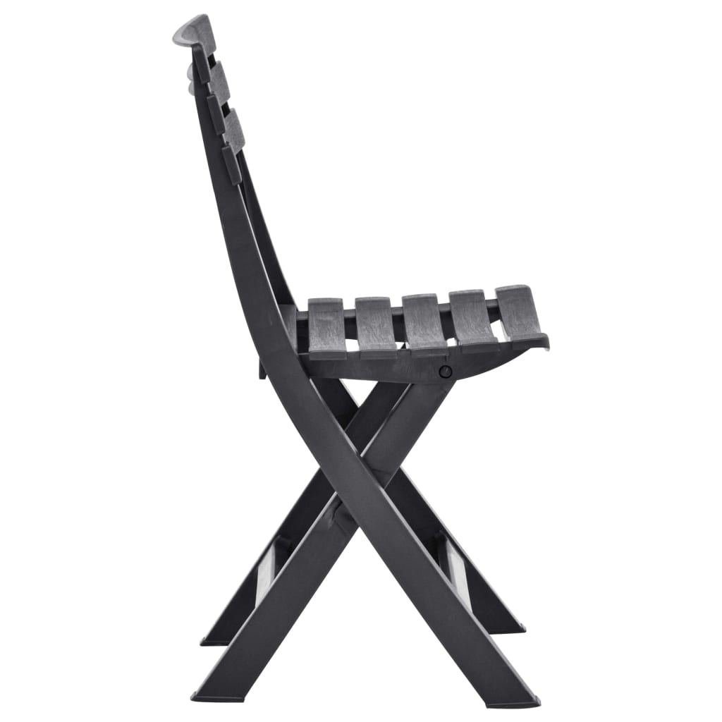 Folding Garden Chairs 2 Pcs Plastic