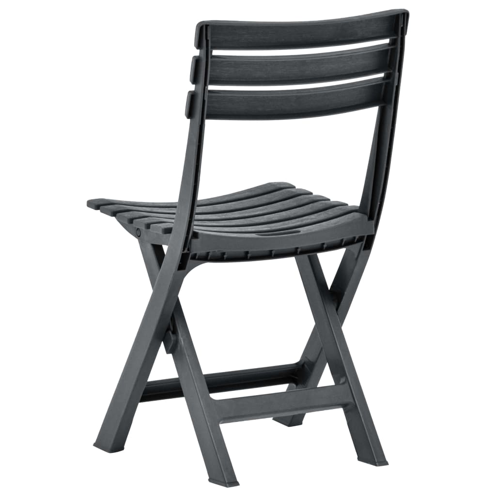 Folding Garden Chairs 2 Pcs Plastic